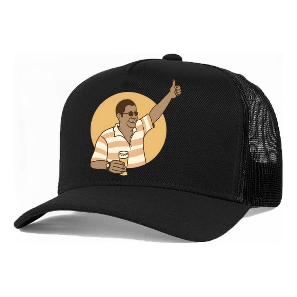 Boné Trucker Preto Liso Redinha Zeca Pagodinho Aba Curva