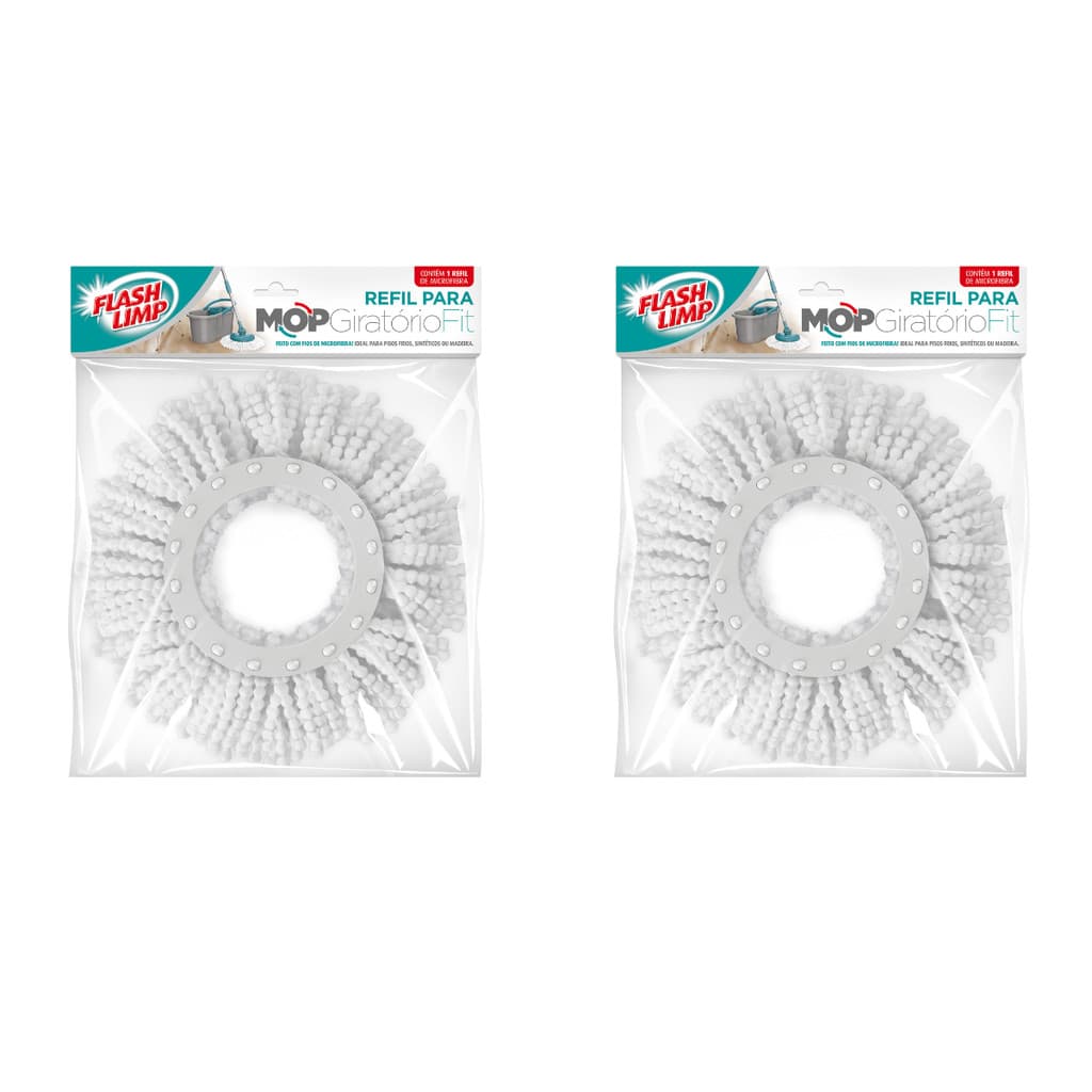 Kit 2 refis para Mop giratório Fit Flash Limp