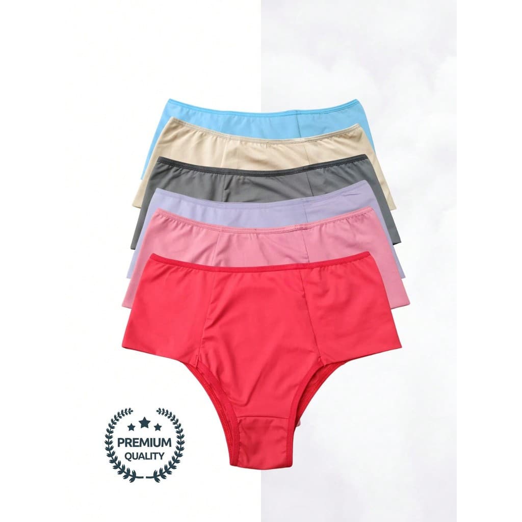 Kit 5 calcinhas Plus size Pala dupla segura a barriga ultra confortável