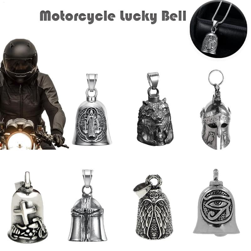 Sinos Guardiões Para Motocicletas Sino De Equitação Com Chaveiro Crisp Ringstones Bell Boa Sorte Na Estrada