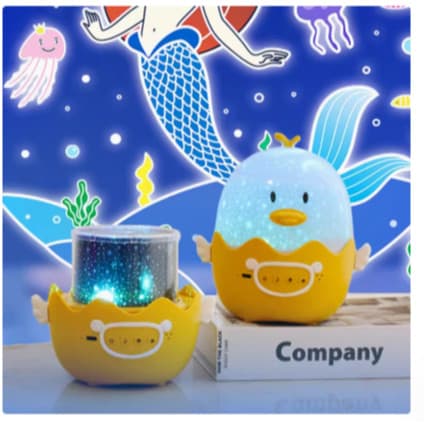 luminaria de projetor de pato fofo para céu estrelado, ornamento criativo de desenho animado para estudantes,luz noturna