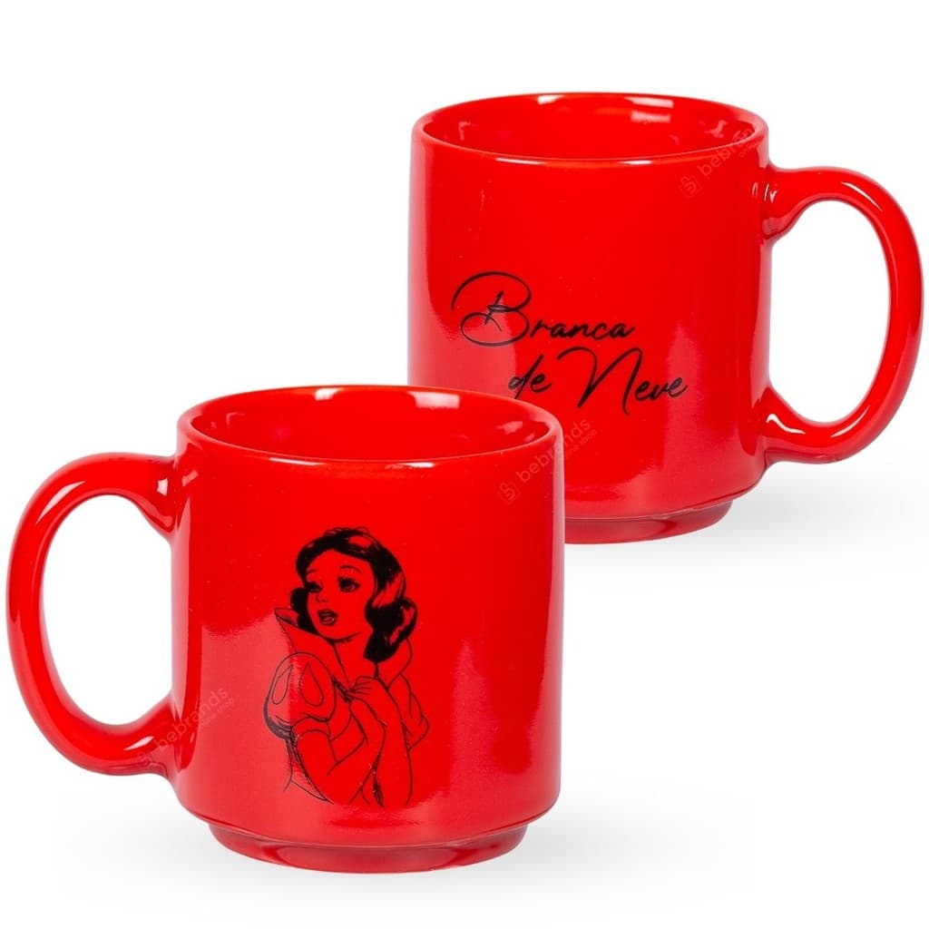 Caneca em Cerâmica Mini Tina Princesa Branca de Neve Disney 100ml - Zona Criativa
