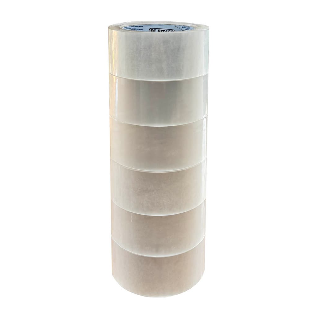 Kit 6 Fita Adesiva Transparente Embalagem 45mm x 100m