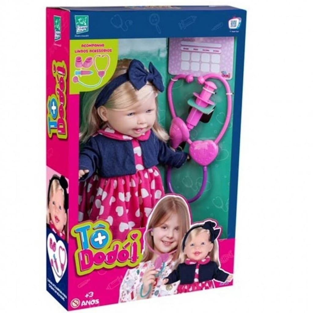 Boneca Grande To Dodoi Com Estetoscopio