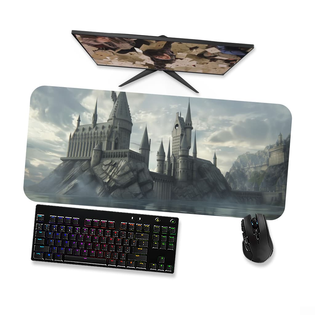 Mouse Pad Gamer Grande  Harry Potter Hogwarts 7  90x40 80x40 60x40 70x30 45x40