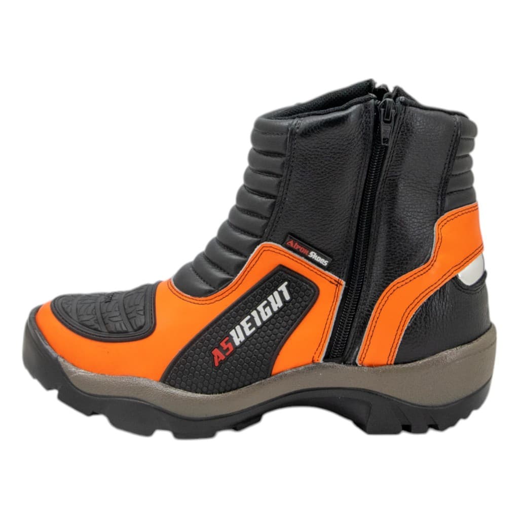 Bota para motociclista Palmilha 9cm couro AS-HEIGHT 950 AT2
