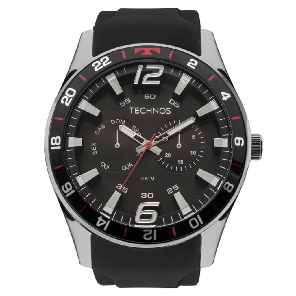 Relógio Technos Masculino Analógico Casual Multifunção 6P25BN/8P Garantia de um ano Technos Relógio Masculino