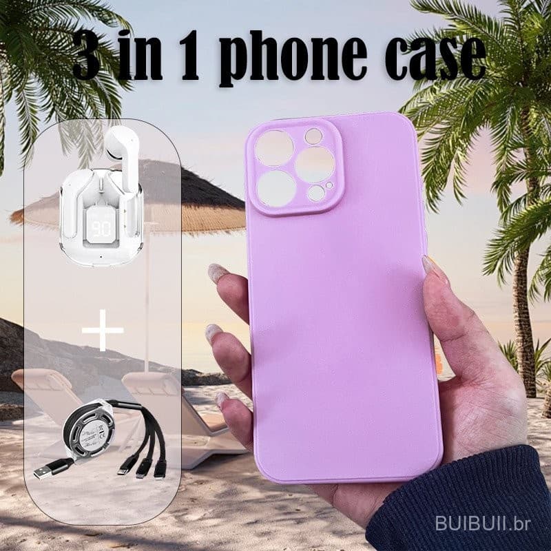 Capa Protetora para Celular 3 em 1 Capa Protetora para iPhone Celular 0031 V3BN