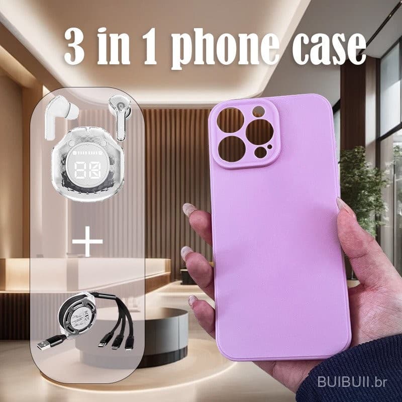 Capa Protetora para Celular 3 em 1 Capa Protetora Adequada para iPhone Celular 0031 D53R