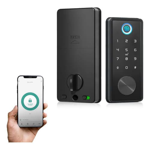 Fechadura Eletrônica Digital Biometria Prova D'agua Airbnb Wifi Tuya Cores