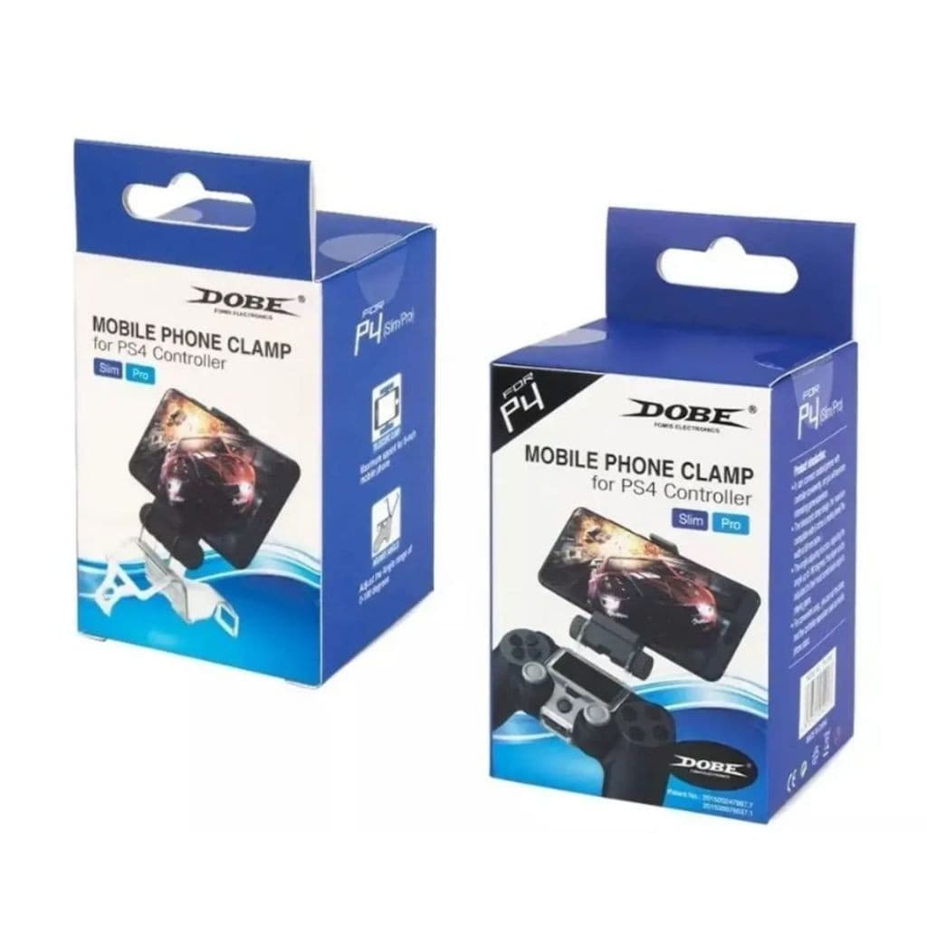Suporte De Celular Clamp Para Controle PS4 | Ajuste 180° | Compatível DualShock 4