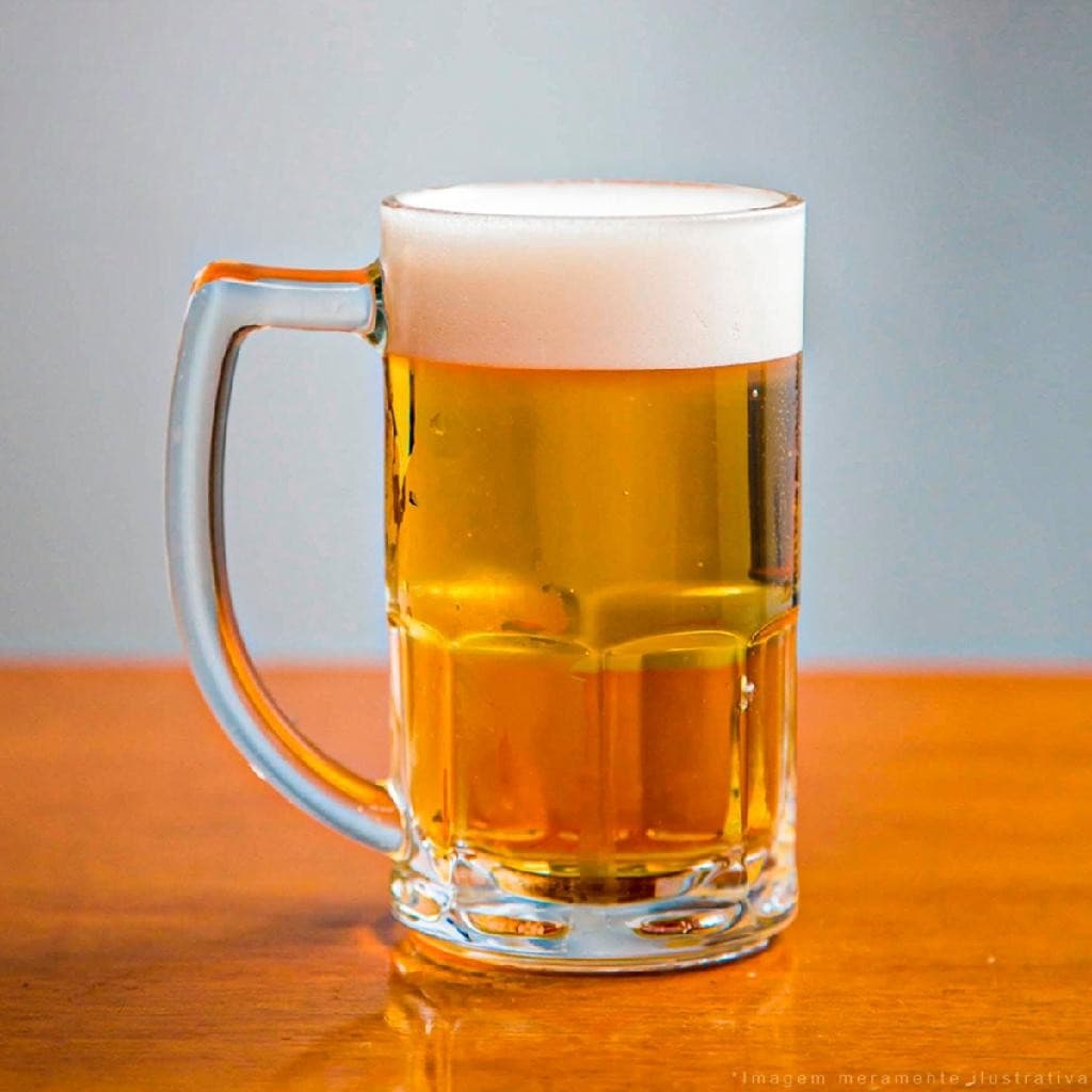 Kit Caneca Grande de Vidro 320ML Cerveja Chopp Drink