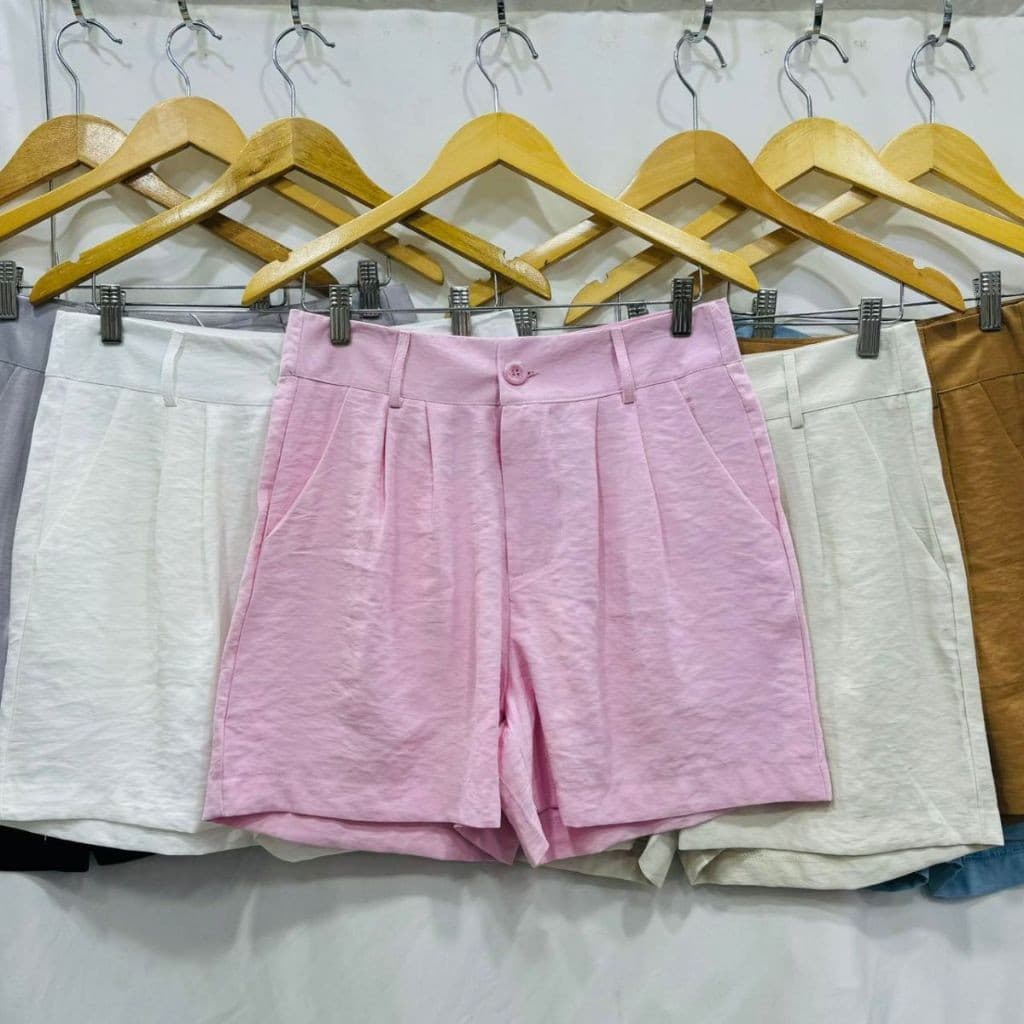 Short Bermuda Feminina De Tecido Marrant