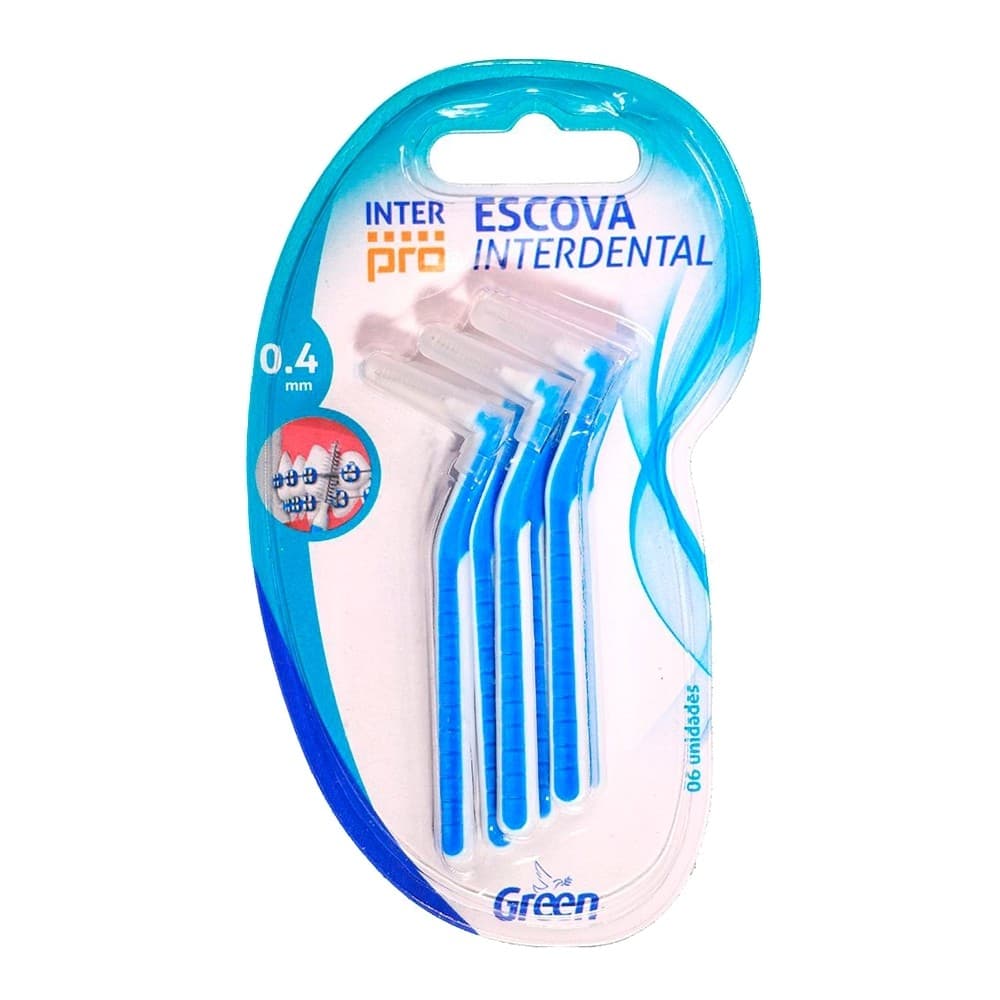 Escova Interdental Inter Pro 0.4mm - 6 unidades - Green