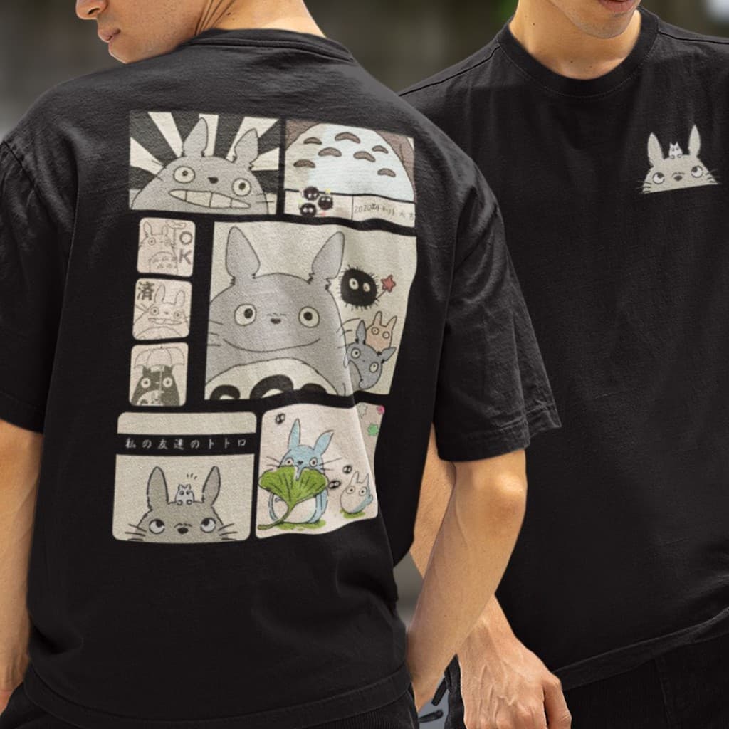 Camiseta Unissex Totoro Ghibli Desenho Japonês Miyazaki Fofo 100% Algodão