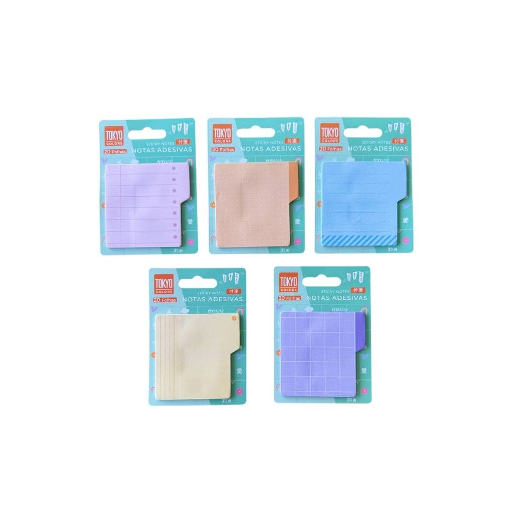 kit bloco de notas adesivas - 5 blocos
