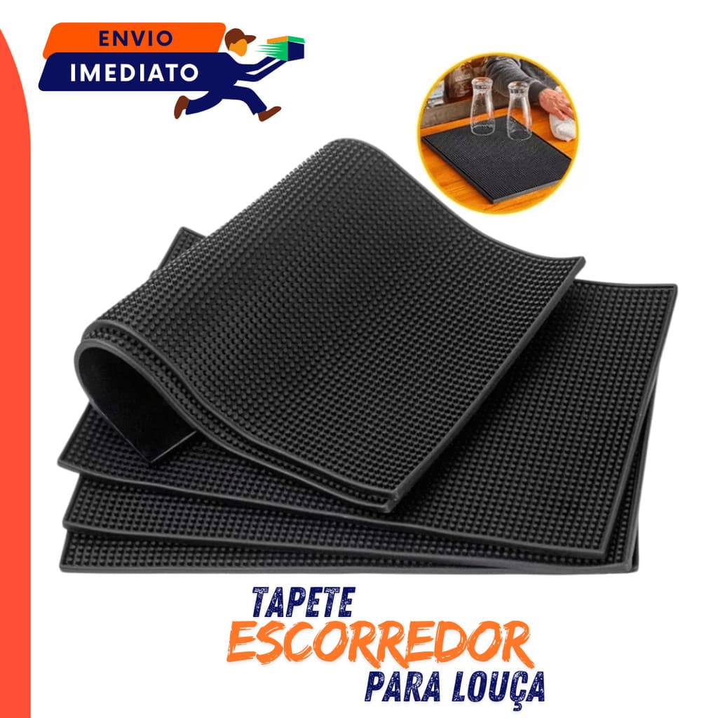 Escorredor De Louças Tapete Absorvente 30x15cm Para Cozinha E Pia 1 3 Unidades