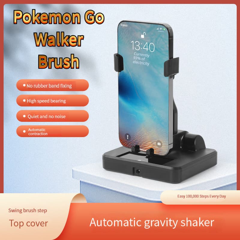 TokerNew Suporte de Agitação e Balanço para Telefone Recarregável por USB - Contador de Passos Automático para Pokémon G
