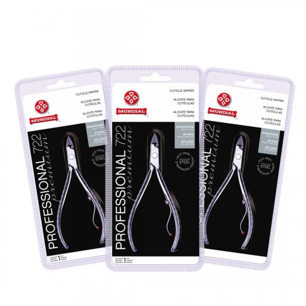 Kit 3 Alicates de Cutículas 722 premium inox