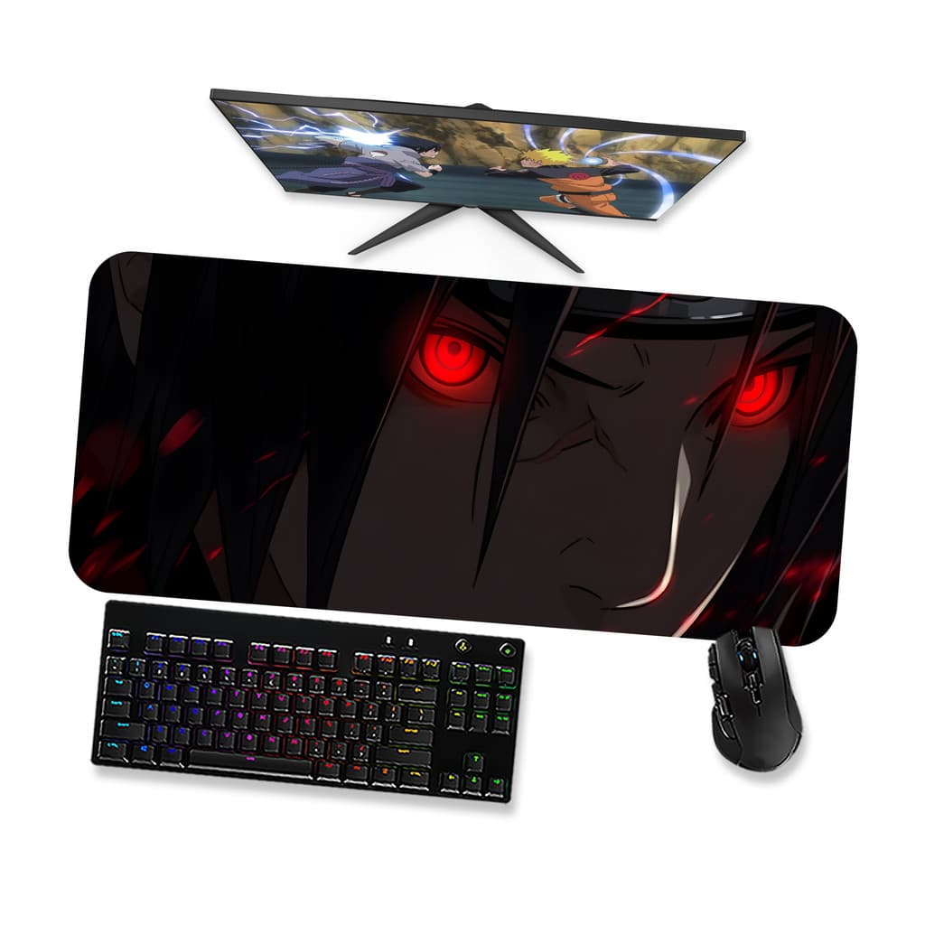Mouse Pad Gamer Grande  Naruto Itachi Uchiha 5  90x40 80x40 60x40 70x30 45x40