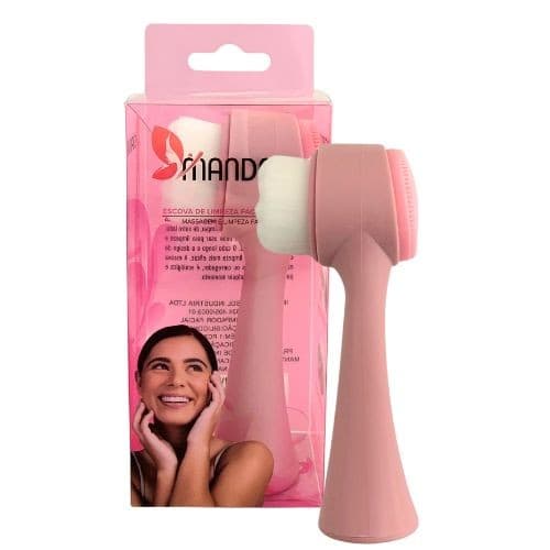 ESCOVA DE LIMPEZA FACIAL MASSAGEADORA 2 EM 1 MANDALA MV039