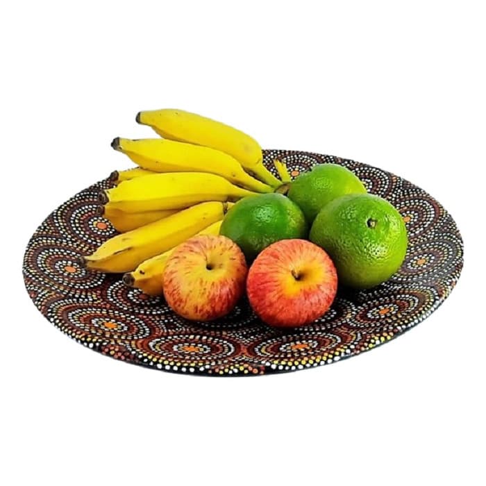 Fruteira Ceramica Argila Artesanal Barro Queimado Pintada