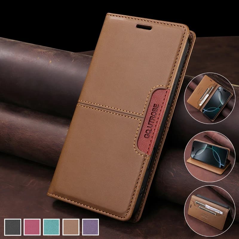Capa Capinha Para Xiaomi Poco X7 X6 Pro X5 X3 Pro F6 M6 Pro M5s C65 Redmi 14C 13C 12C 13 12 Flip Caso Carteira De Couro
