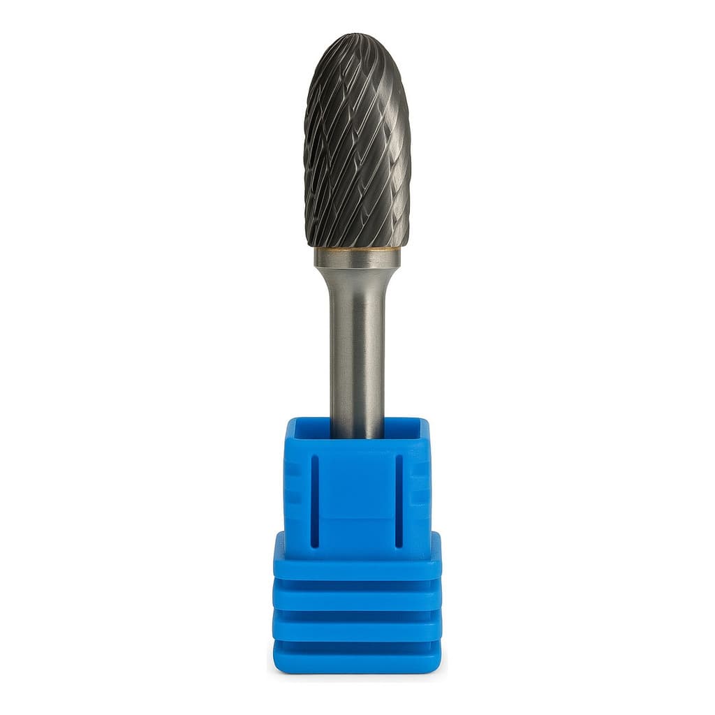 Lima broca Rotativa Carbide Abaulada 12x25mm Haste 6mm Metal Duro Duplo Corte