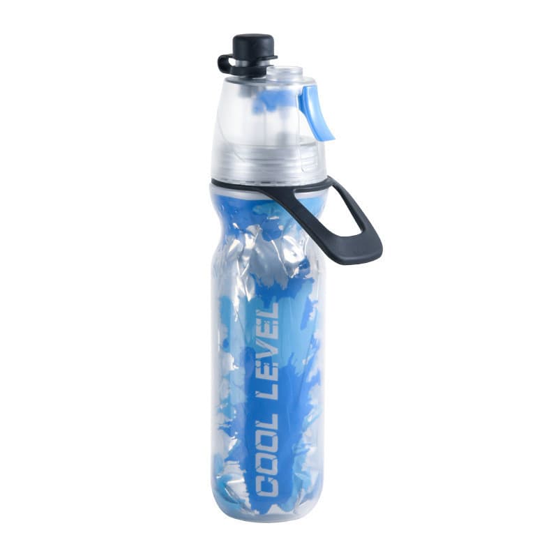 Copo de água em spray para esportes, copo de água com palha de resfriamento de três camadas, copo de água para esportes