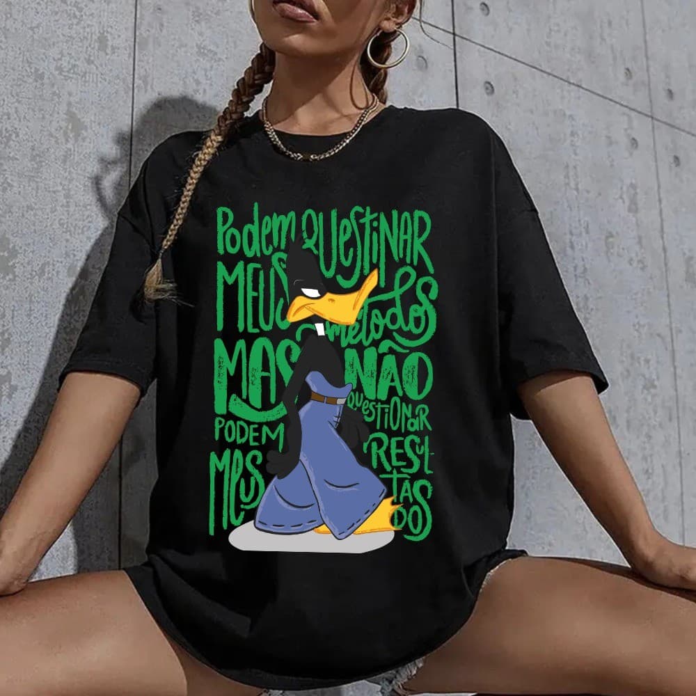 Camiseta Oversized Patolino de Calça em Algodão Diversas Cores Modelo Unissex Streetwear
