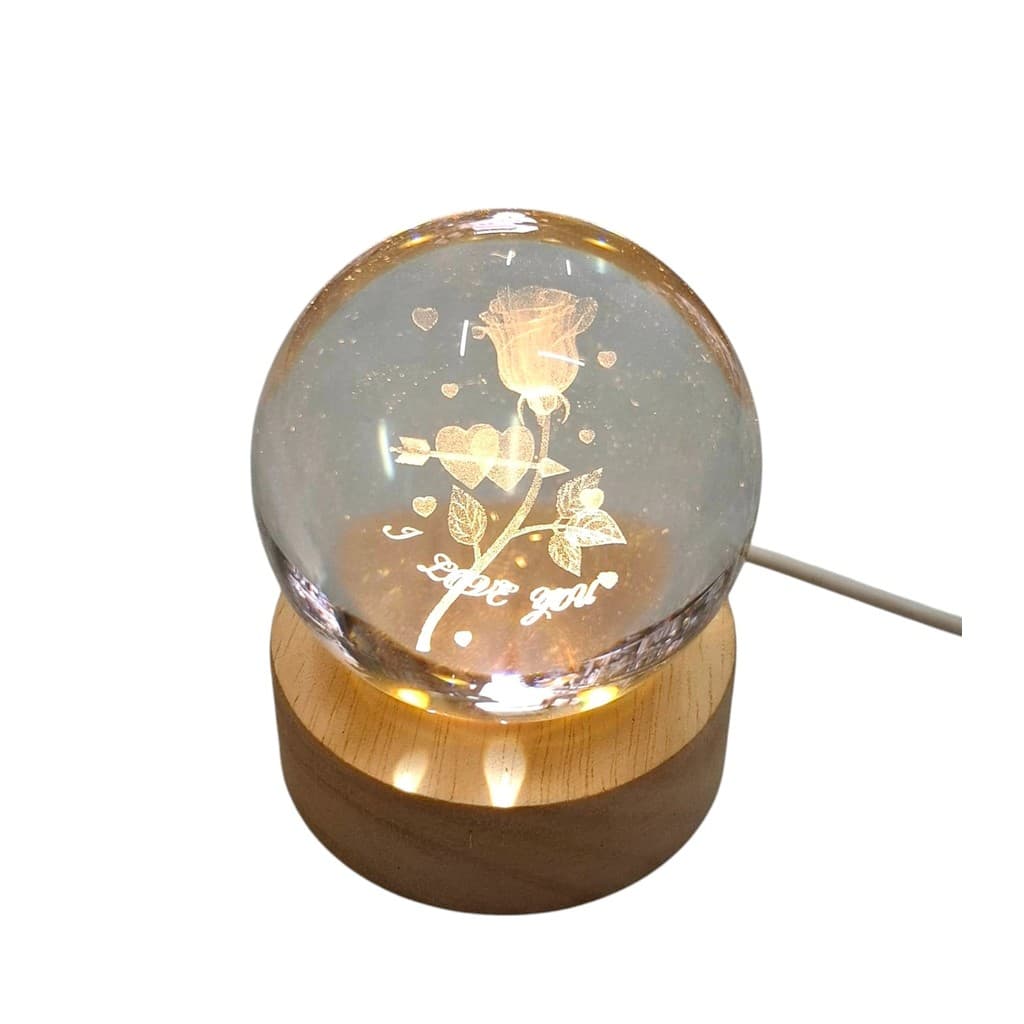 Luminária Decorativa Bola de Cristal Mesa Led Planeta Jesus Golfinho Flor Bailarina Diversos Modelos
