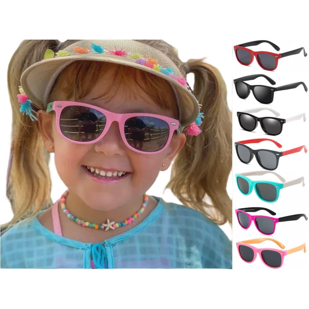 Óculos de Sol Infantil Kids Menino Menina Polarizado Flexível W1