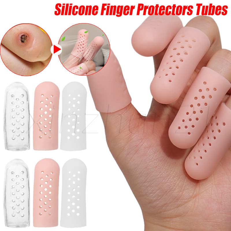 Anti-Fricção , Respirável-Separador De Alívio Da Dor-Tubos Protetores De Dedo De Silicone-Capa Protetora Elástica Para D