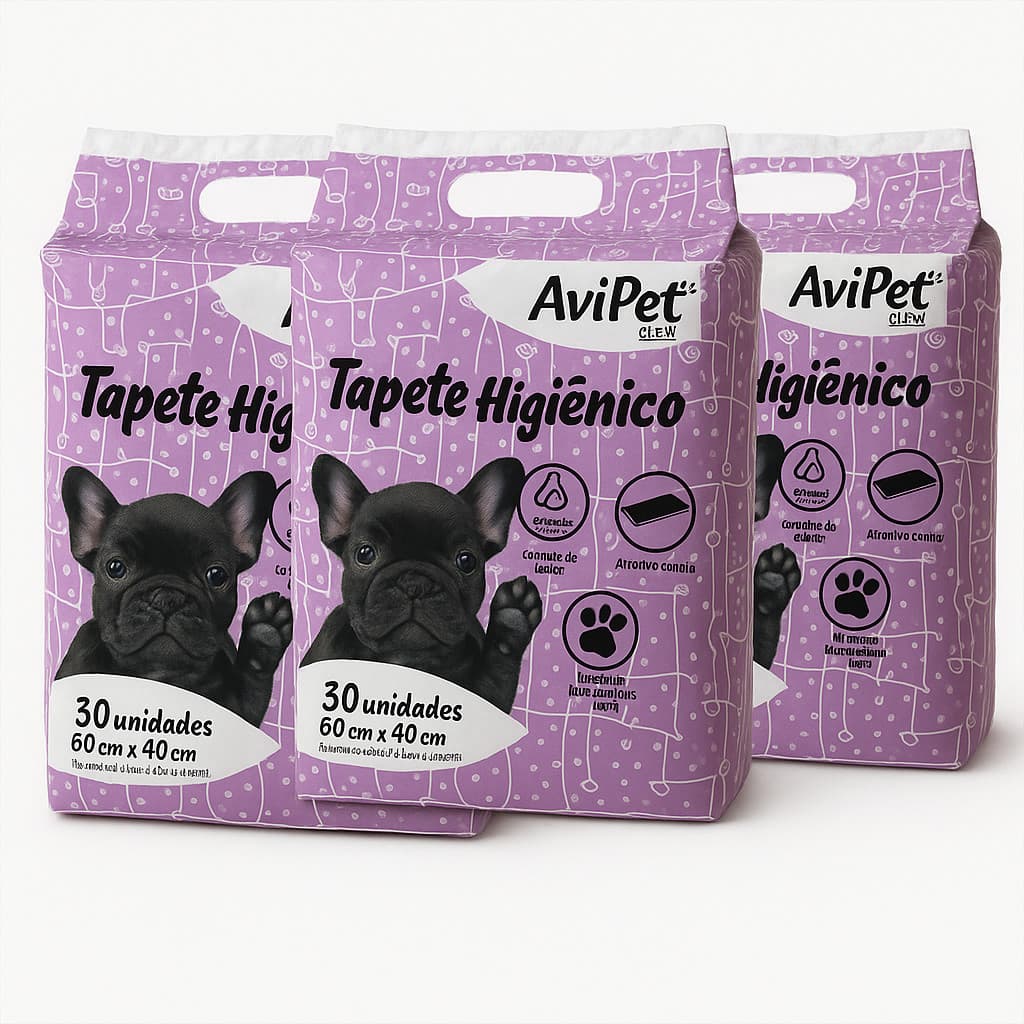 Tapete Higiênico Avipet Clean Cães 60x40cm c/ 90 unidades