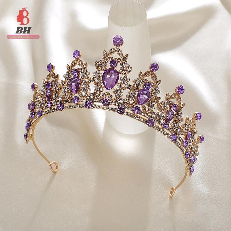BHHB Luxo Elegante Cristal Princesa Coroa Acessórios De Cabelo Tiara Para Festa Feminina Strass Casamento De Noiva Novas