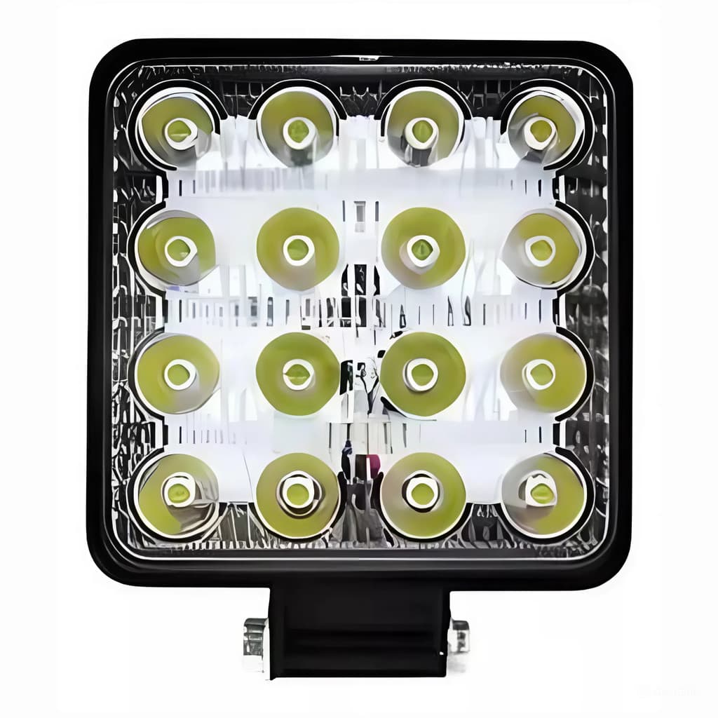 Farol Milha 16 Led 48w 12v 24v Quadrado Off Road Universal