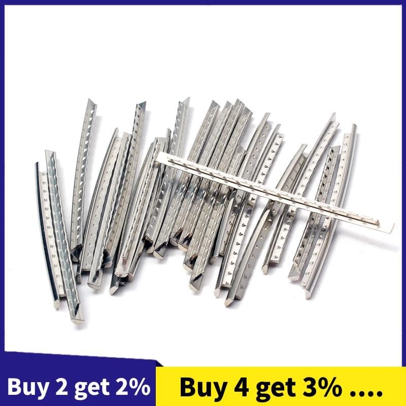 24 Pçs/Set Fio De Traste De Guitarra De Aço Inoxidável 24 Trastes De Fingerboard 2.7mm Para Peças Acústica