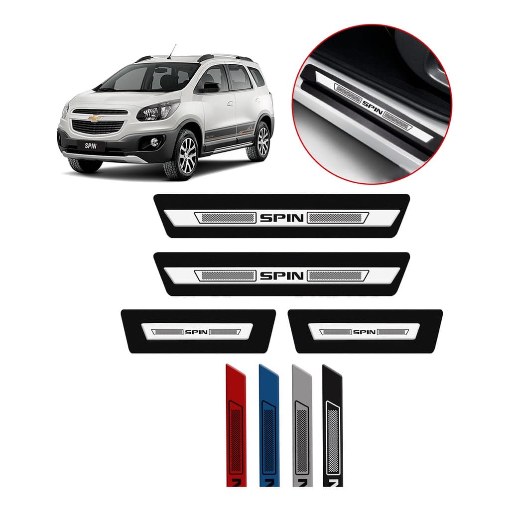 Soleira De Porta Na Cor Do Veículo Para Chevrolet Spin