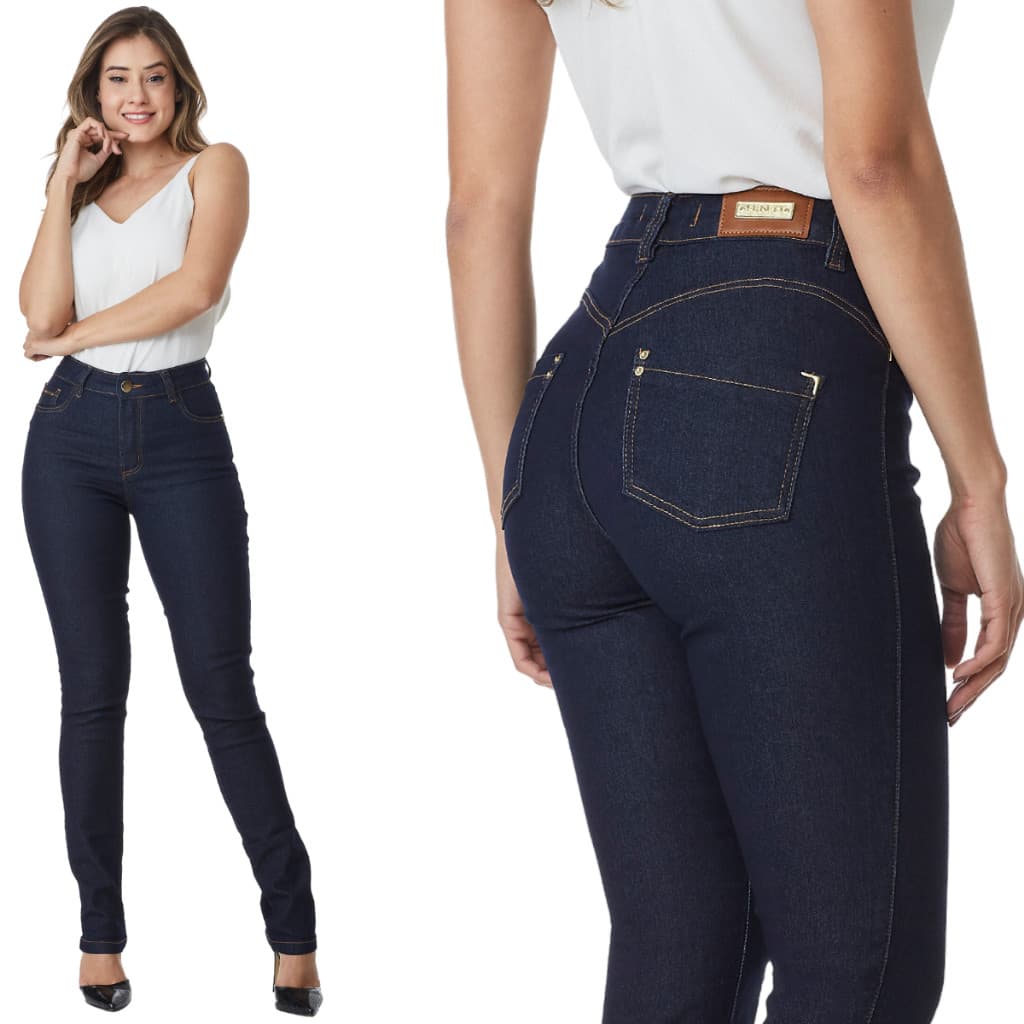 Calça Jeans Feminina Skinny Classic com Elastano Azul Escuro
