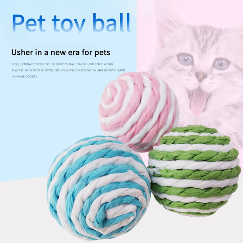 Brinquedo Bola Trançada de Sisal Resistente para Gatos Diversão e Cuidado com as Garras
