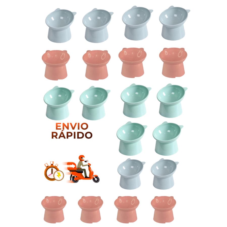 Kit 20 Comedouro Bebedouro Postura Elevado Correta