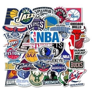 32 Adesivo de Vinil Impermeável da NBA Retrô p/ Skate/Notebook - Moda À Prova D 'Água Skate Snowboard