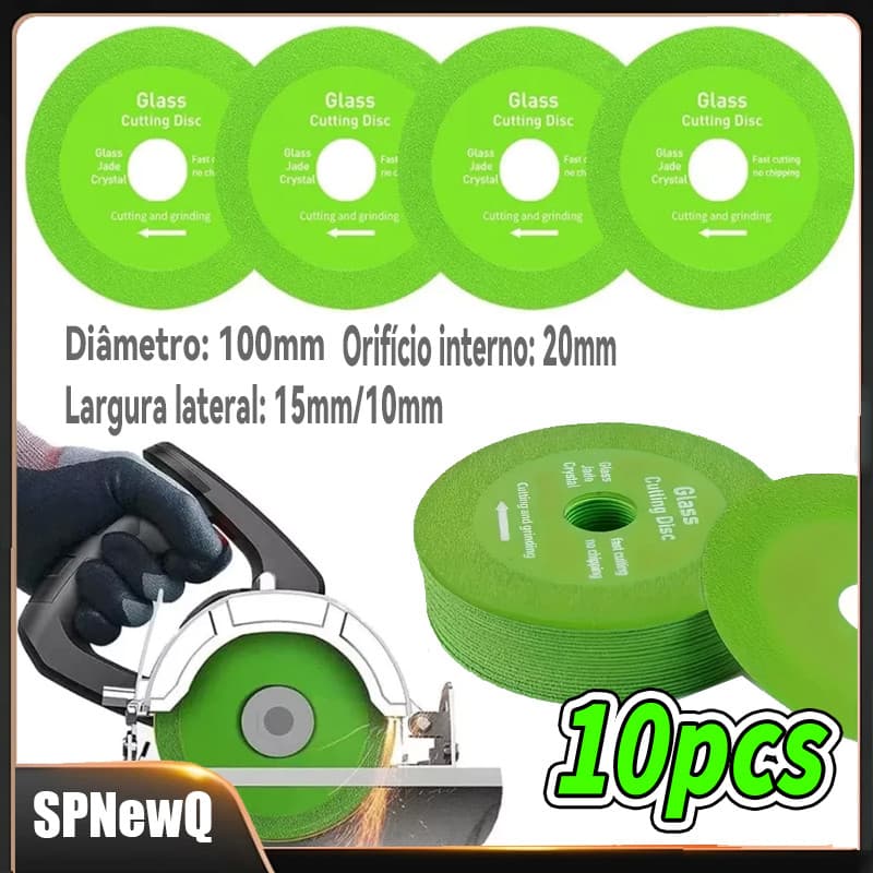 10pcs Disco De Diamante Corte De Vidro Polimento Lâmina Fina Alta Qualidade PRONTA ENTREGA