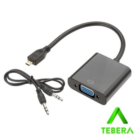 Conversor Hdmi x Vga femea c/ audio - TEBERA