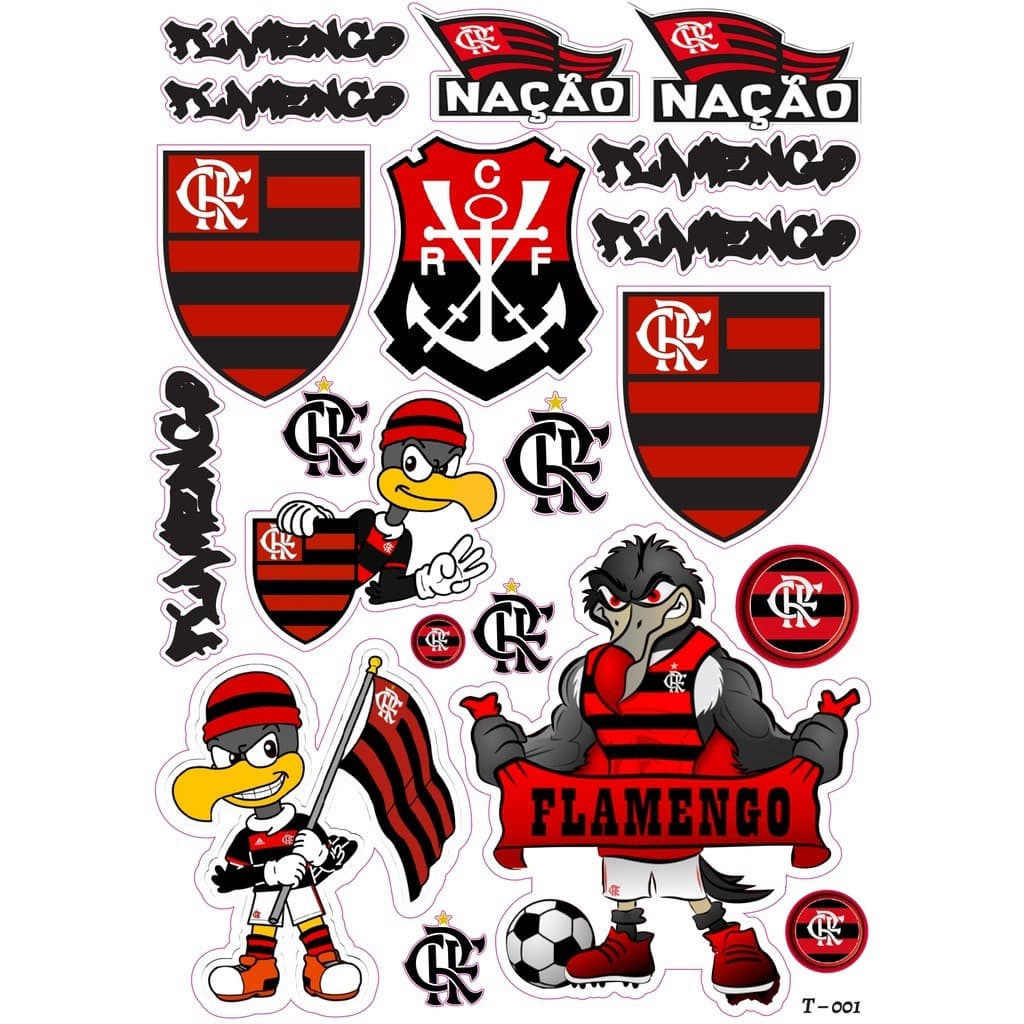 Cartela De Adesivos Personalizados Time - Futebol Carro Moto Bike Motocross Caminhão Super Qualidade Infantil - Top