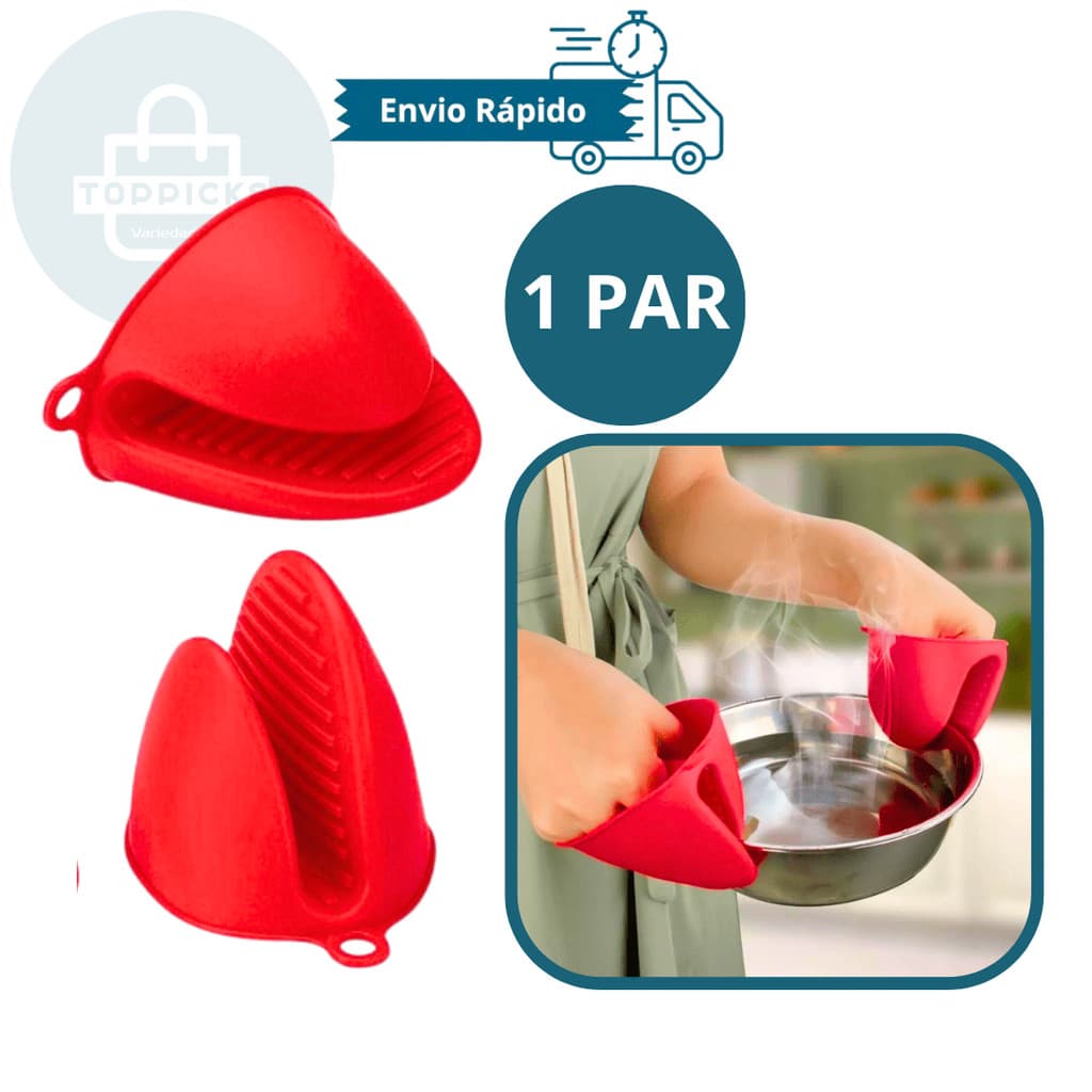 Kit 2 Luvas Pegador Termico De Silicone Protetor Para Panela E Assadeira Quente Forno Fogao Cozinha