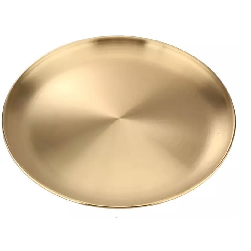 Bandeja Dourada Travessa De Servir Inox Luxo 40 Cm Frigopro