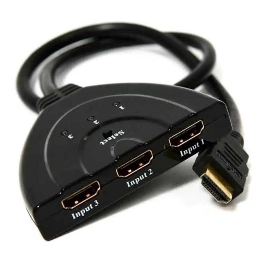 Hub Switch Hdmi 3x1 Extesor 3 Portas 4k 1080p Chaveador Note Pronta entrega
