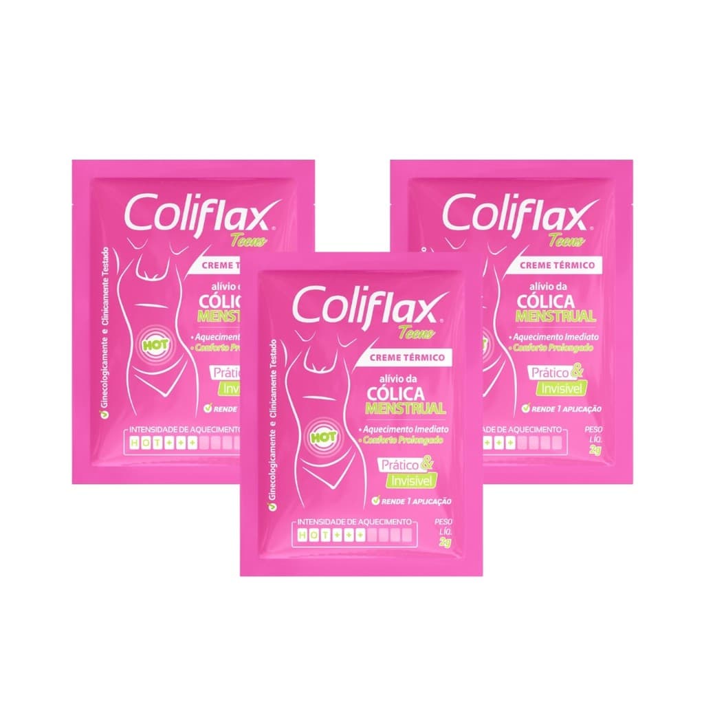 SACHE CREME TÉRMICO KIT C/3 SACHÊS DE 2g TEENS - COLIFLAX