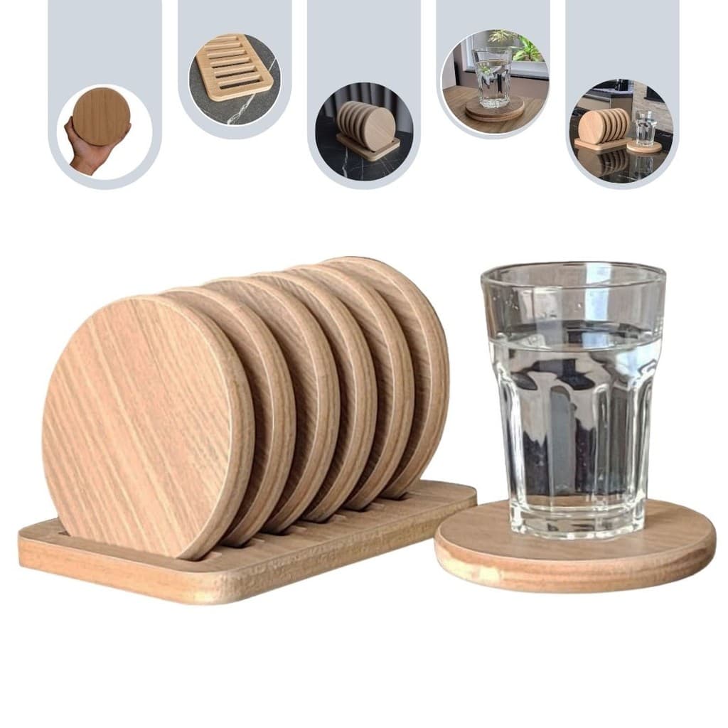 Kit Porta Copos Mesa de Bar Drinks Bebidas MDF